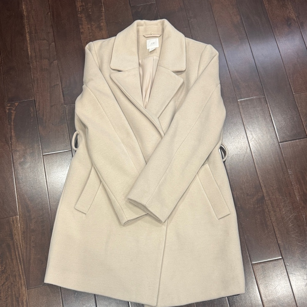 Cream Trench Coat for Women (Midi)